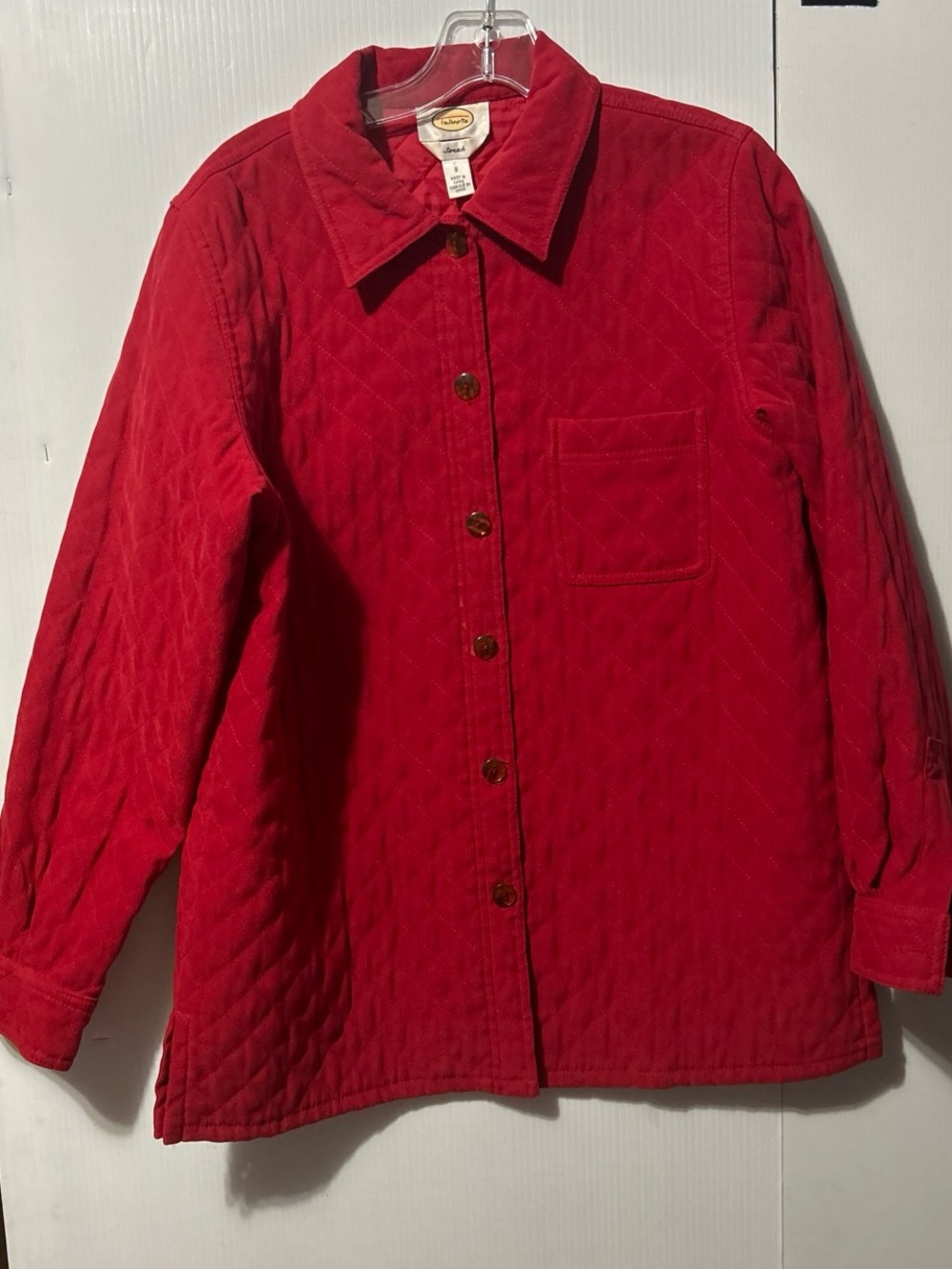 Talbots Quilted Red Utility Jacket
